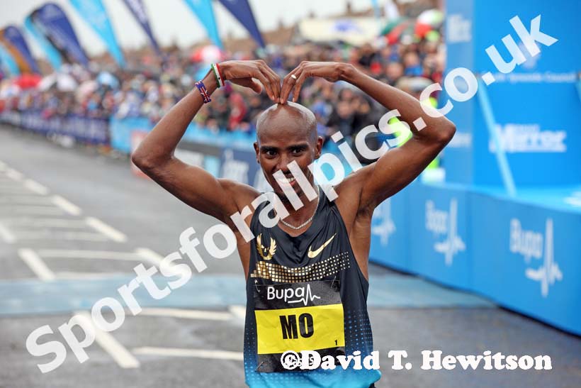 Mo Farah 2nd in the BUPA Great North Run.